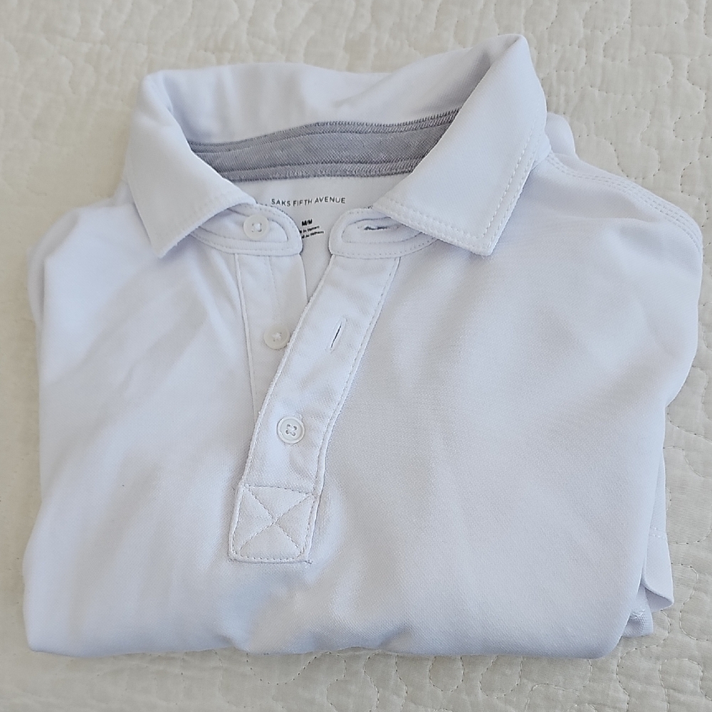 Saks Fifth Avenue Men's Short Sleeve Polo Shirt Medium